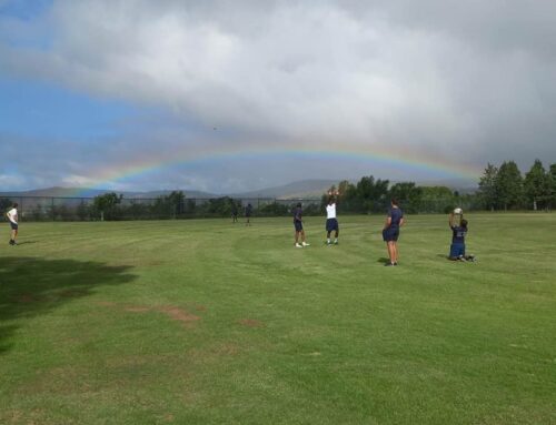 This afternoon, a stunning rainbow arched across o…