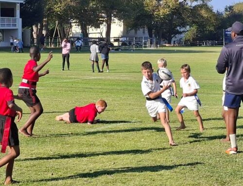 The U8 boys in action at their latest tag rugby fe…