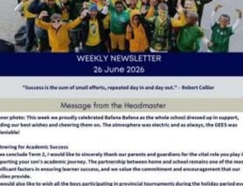 School newsletter for the week.