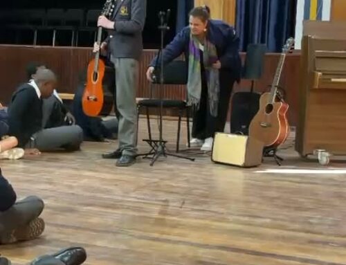 Callen Steele performing ‘Ode to Joy’ on the guita…